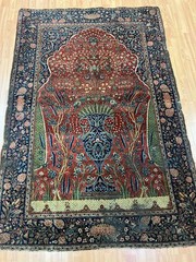 4’4″ x 6’4″ Antique Indian Oriental Rug – 1850s – Hand Made – 100% Wool