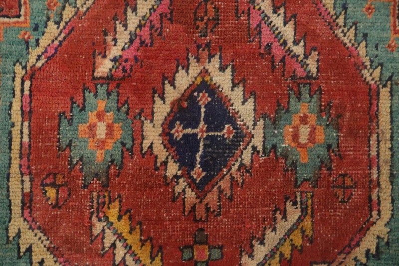 Vintage 9 ft Runner Rug 3x9 Geometric Wool Hand-made Traditional Tribal Carpet gallery