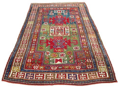 FINE ANTIQUE KARACHOP KAZAK CAUCASIAN RUG 4.9 x 6.7 ALL WOOL LT. 1800’s
