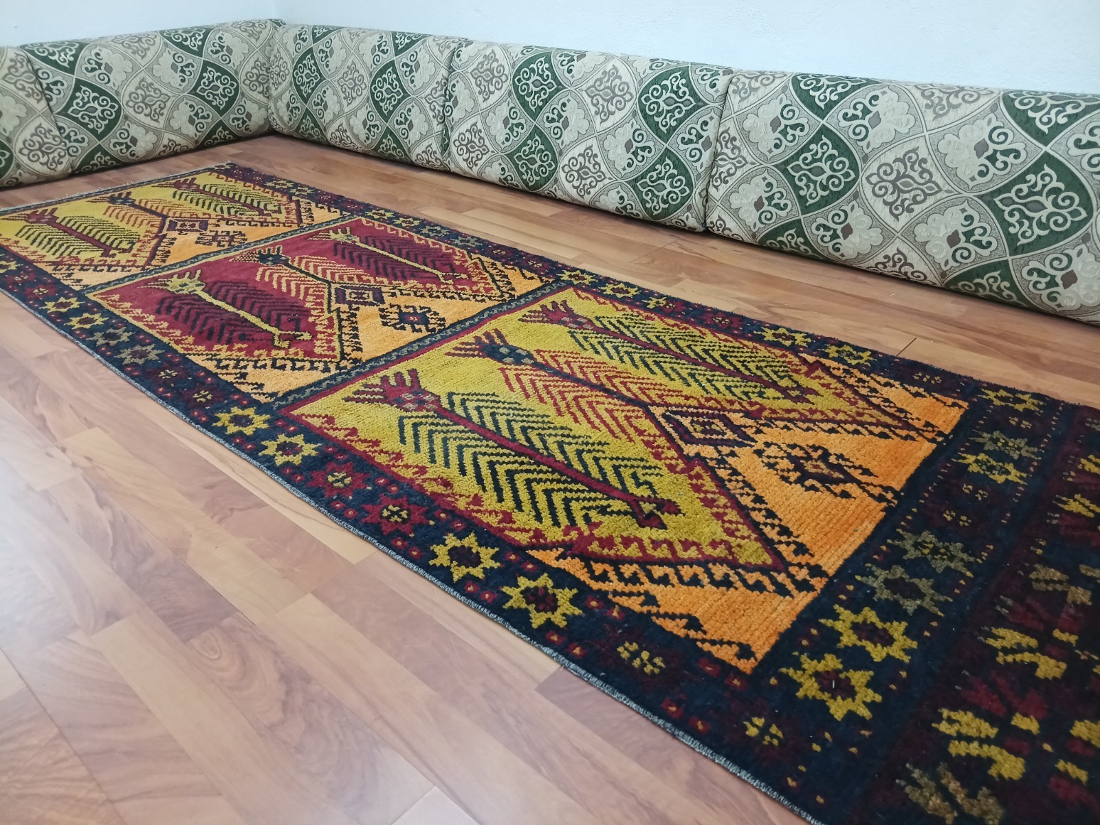 Antique Shaggy Runner Rug Entry Wool Rug Vintage Decor Rug Bohemian Tribals Rug gallery