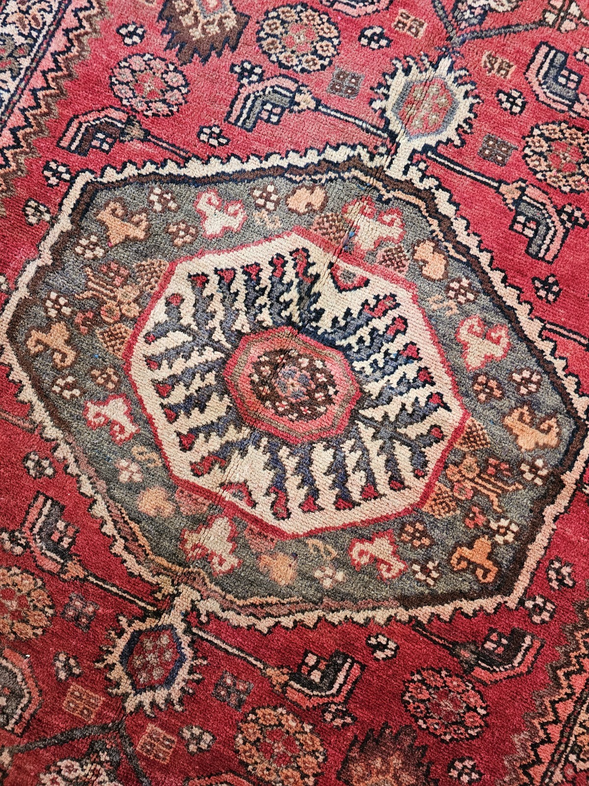4.1x6.5 ANTIQUE FINE CAUCASIAN SERAPI HERIZ VINTAGE USHAK KAZAK RUG gallery