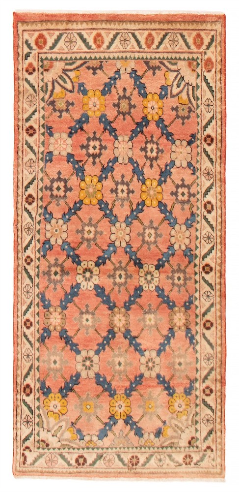 Traditional Vintage Hand-Knotted Carpet 3'2" x 6'9" Wool Area Rug