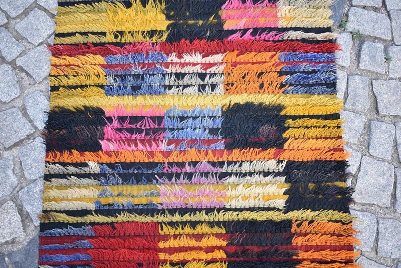 unique! Turkish Tulu Rug 2'6'' x 5'3'' ft Anatolian Primitive long Pile Tulu Rug gallery