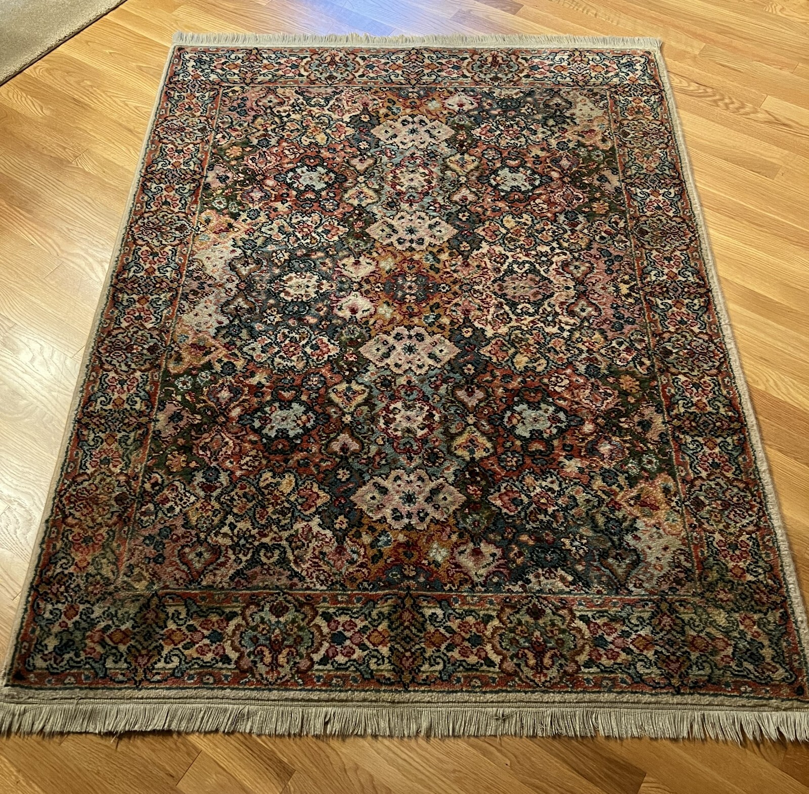 KARASTAN CARTOUCHE PATTERN# 607 WOOL RUG ~ 4ft 3in X 5ft 6in gallery