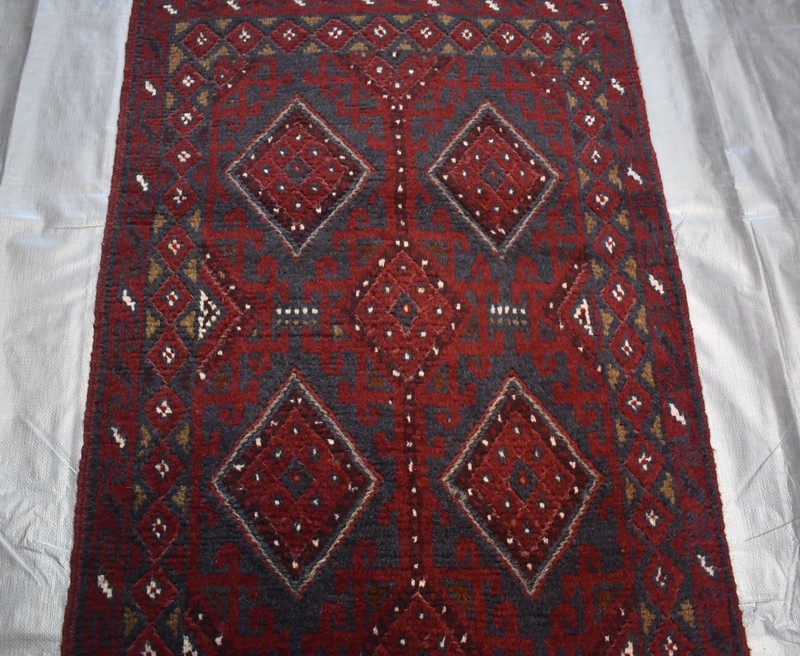 Antique Afghan Mushwani Runner Rug 2x12 Hand Knotted Wool Persian Style Hallway gallery