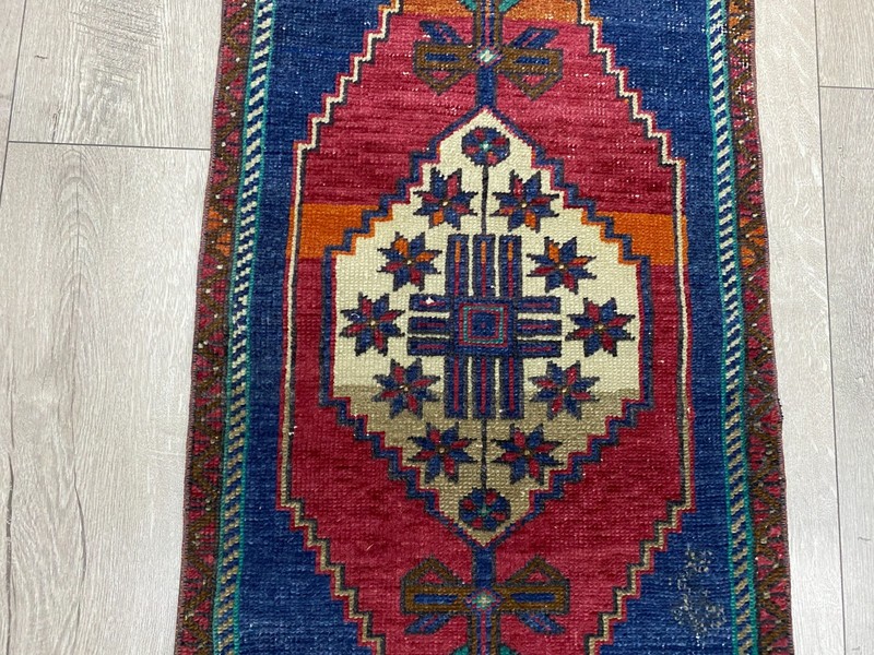 Wool rug, Handmade rug, Vintage rug, Turkish rug, Small rug, 1.7 x 3.2 ft gallery