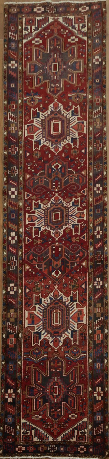 Vintage Geometric Long Runner Rug 4x15 Wool Hand-knotted Tribal Traditional Rug gallery