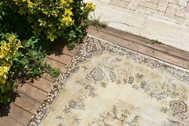 Turkish Rug 3ftx6ft Oushak Light Color Medallion Pattern Fashion Rug 120x200cm gallery