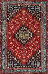 Vintage Traditional Tribal Hand-knotted Wool Geometric Rug Accent Carpet 3×5