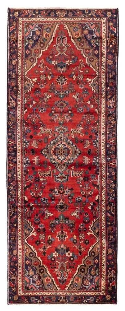 3'5" x 9'6" Vintage Hand-knotted Runner Rug Traditional Oriental Wool Carpet