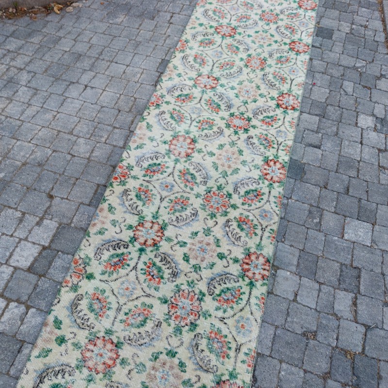 2x10 runner rug 2.2 x 9.78 ft Vintage Handmade Kitchen Rug 67 x 298 cm gallery