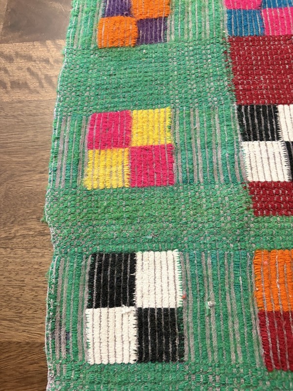 Vintage Handwoven Rag Rug Runner 78" x 17" Handmade Colorful Farmhouse Boho gallery