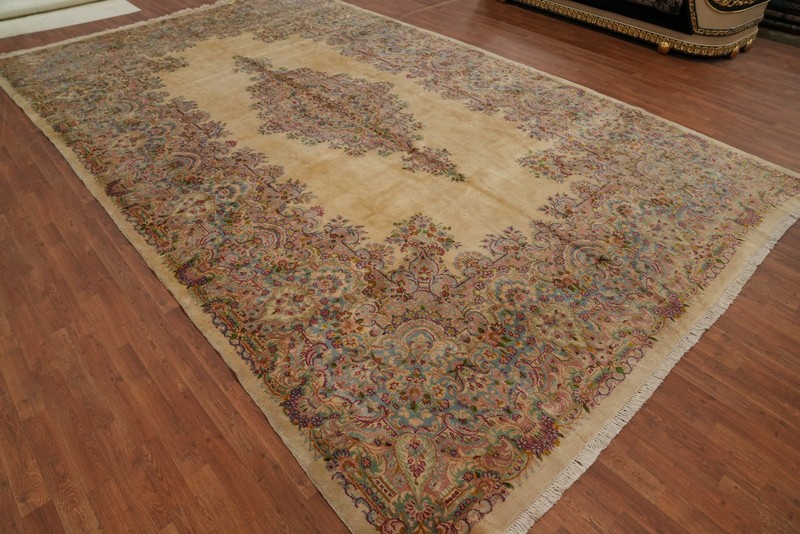 Vegetable Dye Victorian Style Large Rug 10x16 ft Hand-knotted Wool Living Room gallery