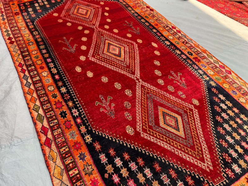 5'5 x 10'3 ft Vintage Afghan Tribal Medallion Hand-knotted Wool Rug gallery