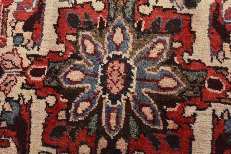 Vintage Oriental Rug 4’6” x 10’3” Blue Wool Traditional Hand-Knotted Carpet gallery