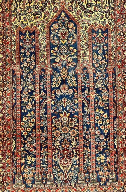 Antique Persian Rug with Prayer Arch - 54” x 89” Circa 1880-1910 gallery