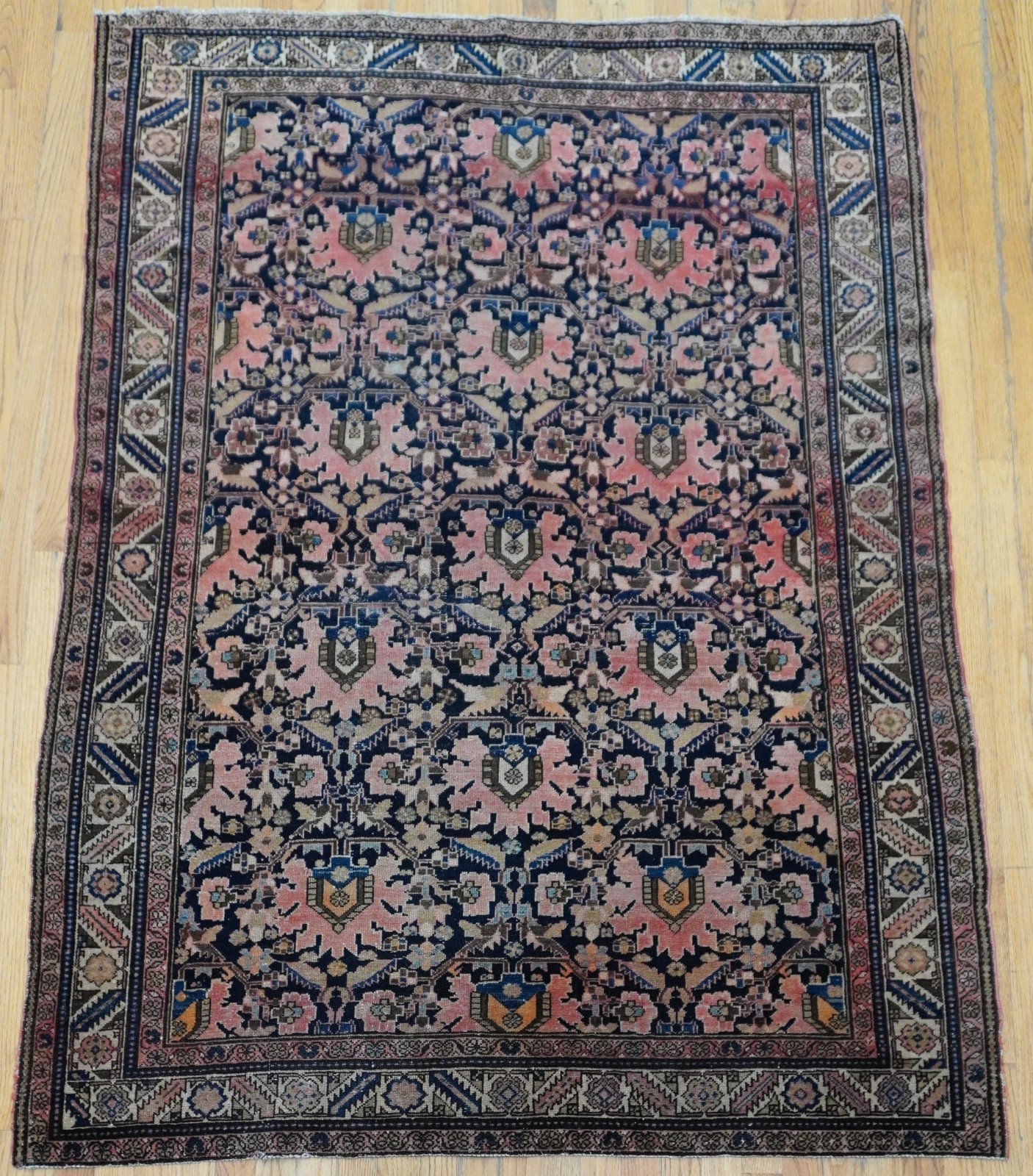 4'7" x 6'4" Antique Hand Knotted Wool Tribal Malayerr Hamadonn Oriental Rug Rare gallery