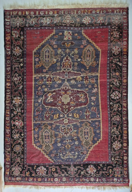 Antique Hand-Knotted Konya Karapınar Rug, Tribal Anatolian Rug 100 Yo 60x84'' gallery