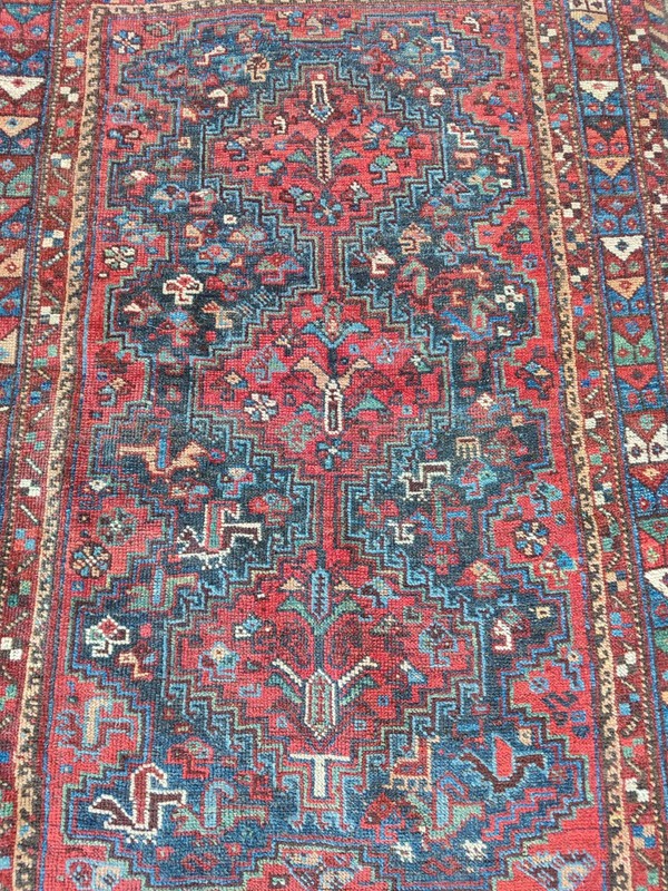 Rare Antique rug 3x5, Heriz rug 3x5 vintage, Turkish rug 3x5, Oriental rug wool gallery