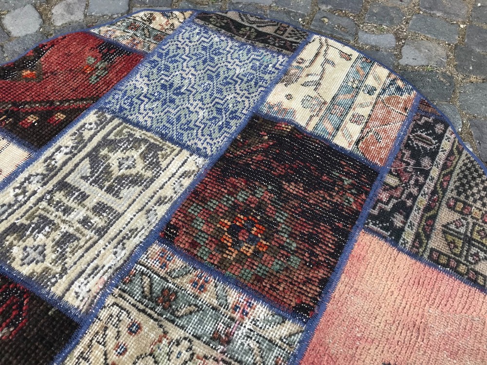 Turkish Vintage Rug, Home Decor Rug, Boho Decor Rug, Oushak Kilim Rug, 3,4x3,4ft