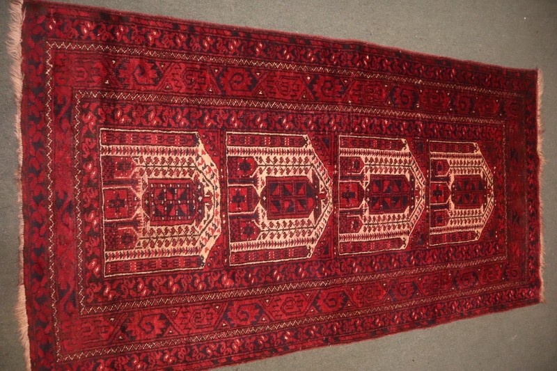 COLLECTORS' ITEM Antique Kizil Ayak Natural Vegetable Dye Afghan Turkoman Carpet gallery
