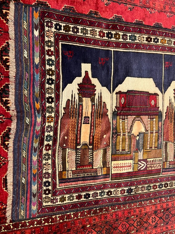 COLLECTORS' ITEM Vintage Afghan Currency Logo Historical Place Herati Carpet gallery