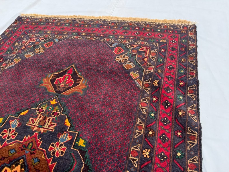 4x6 ft Fine Afghan Hand knotted Area Rug Red Geometric Baluchi Medallion Carpet gallery