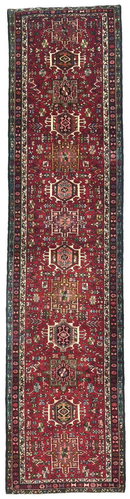 3X13 ft Handmade Oriental Runner Rug Red Tribal Floral Design Kitchen Carpet gallery