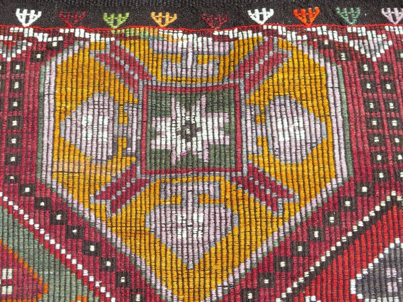 Vintage Oriental Kilim Wool Rugs, Handmade Large Carpet, Floor Teppich 68x109" gallery