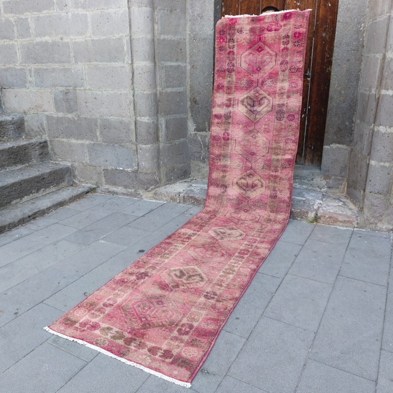 2.78 x 12.24 Herki kitchen rug, Vintage 3x12 Handmade Runner Carpet 85 x 373 cm gallery