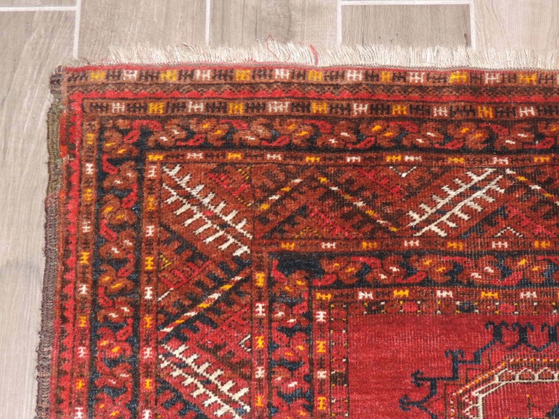 4x7ft. Handmade Turkoman Beshir Ersari Wool Rug gallery