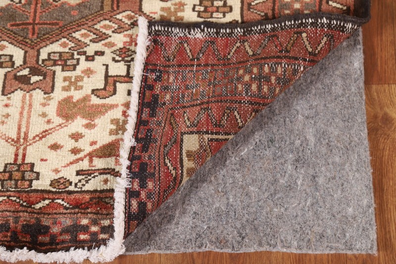 Tribal Geometric Ivory Wool 13 ft Runner Hand-made Traditional Rug 3x13 Carpet gallery