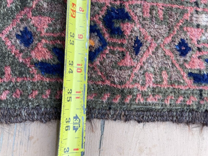 Vintage Handmade Wool Bokhara Style Rug 36x56” gallery