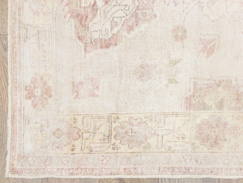 Vintage Oushak Rug 4.6 x 6.5 ft – Blush Almond Tones – Soft Quiet Luxury Accent gallery