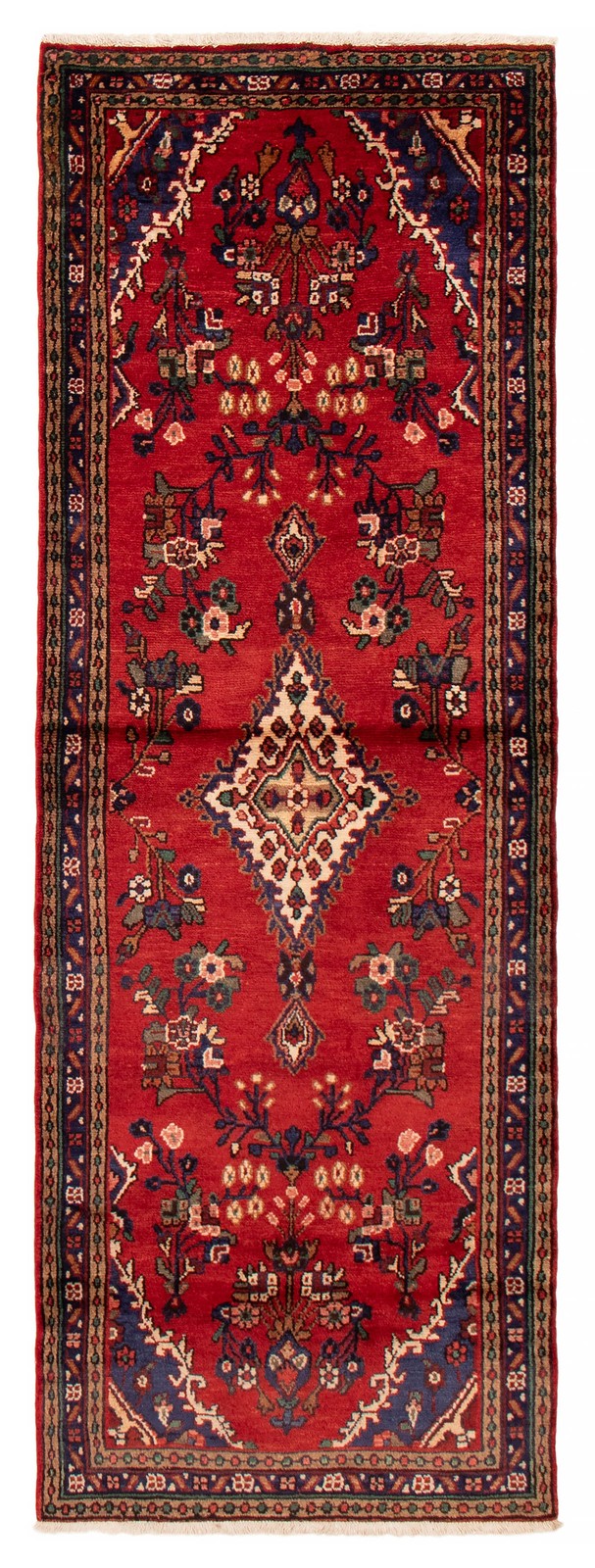 3'5" x 9'11" Vintage Hand-knotted Runner Rug Traditional Oriental Wool Carpet gallery