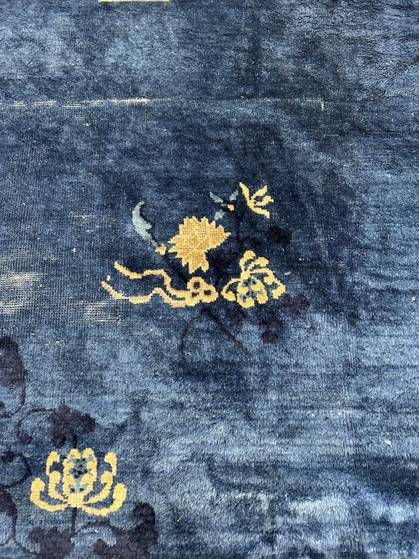 Antique Handmade Chinese Peking Carpet C. 1900 Remarkable Piece 11’11 X 12’9 gallery