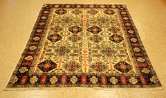 OLD,ANTIQUE CAUCASIAN UNUSUAL ANIMAL DESIGN KAZAK,SHIRVAN STYLE RUG 4’10” x 6’4″