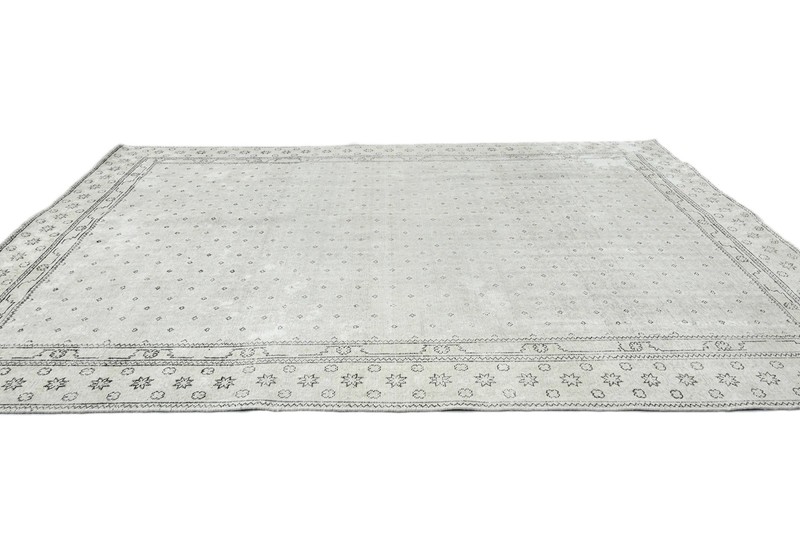 Distressed Vintage Oriental Rug Antique Carpet Allover Floral Design 7'5X10'6 ft gallery