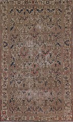 Vintage Muted Distressed Wool Bakhtiari Area Rug 6×10 Handmade Living Room Rug