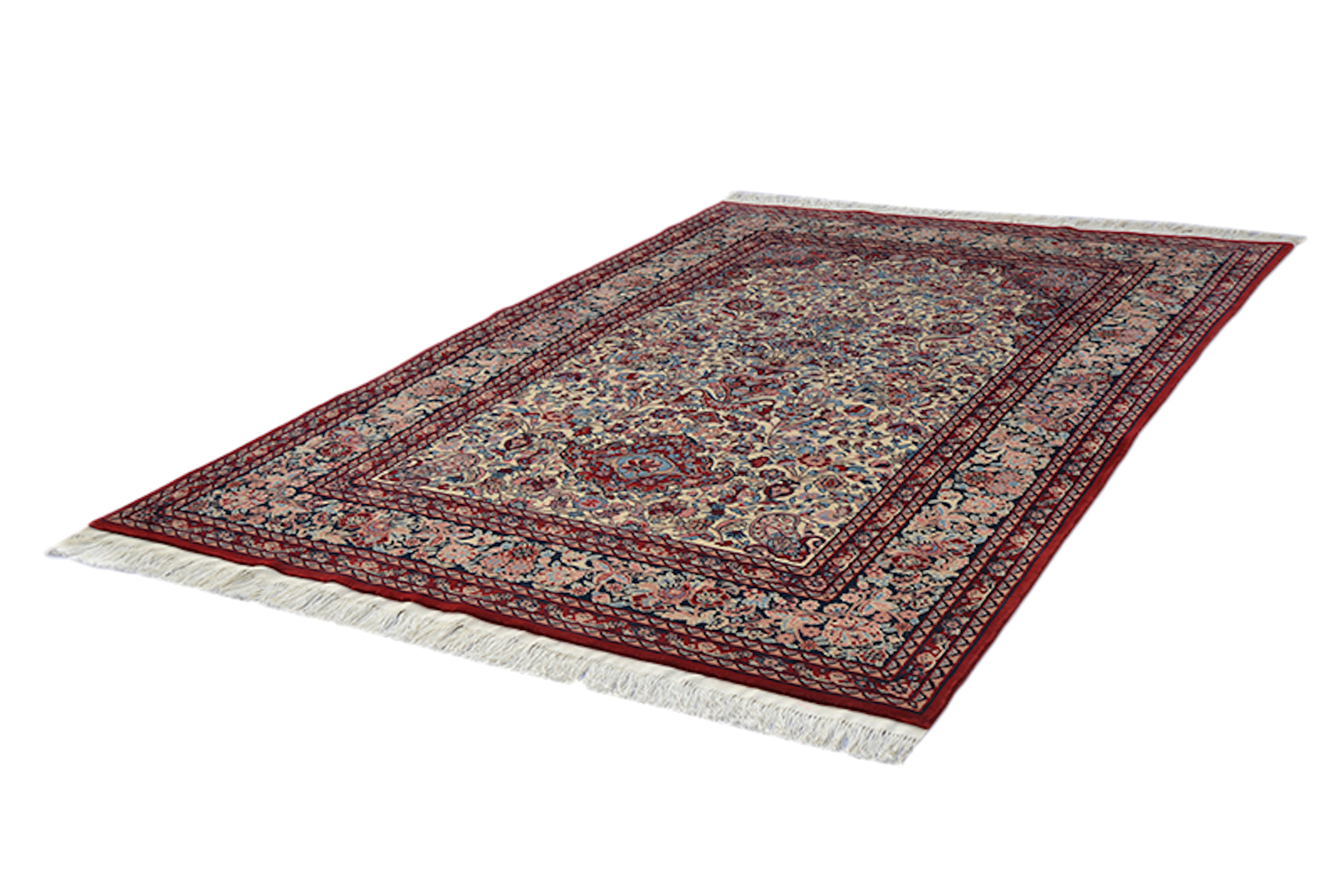 Oriental Antique Floral Turkish 5' 12" x 9' 0" Red Hand Knotted Area Rug gallery
