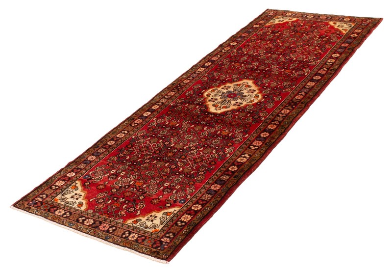 3'8" x 10'7" Vintage Hand-knotted Runner Rug Traditional Oriental Wool Carpet gallery