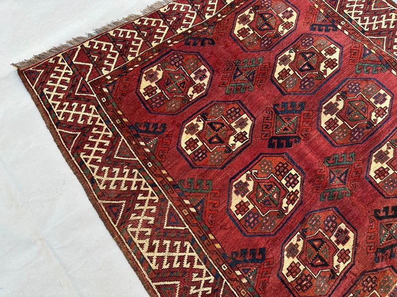 COLLECTORS' PIECE Antique Russian Turkoman Bokhara Tekke Turkmenistan Carpet gallery