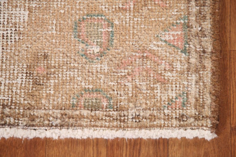 Handmade Oriental Wool Carpet Geometric Distressed Accent Rug 3x5 Ft Foyer Rug gallery