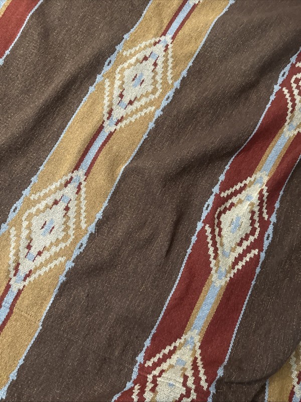 Vintage Handwoven Navajo Native American Wool Rug Blanket 94x94 In gallery