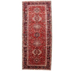 Vintage Tribal Style Rusty Red Runner Rug Oriental Hallway Carpet 5’4X12’7 ft
