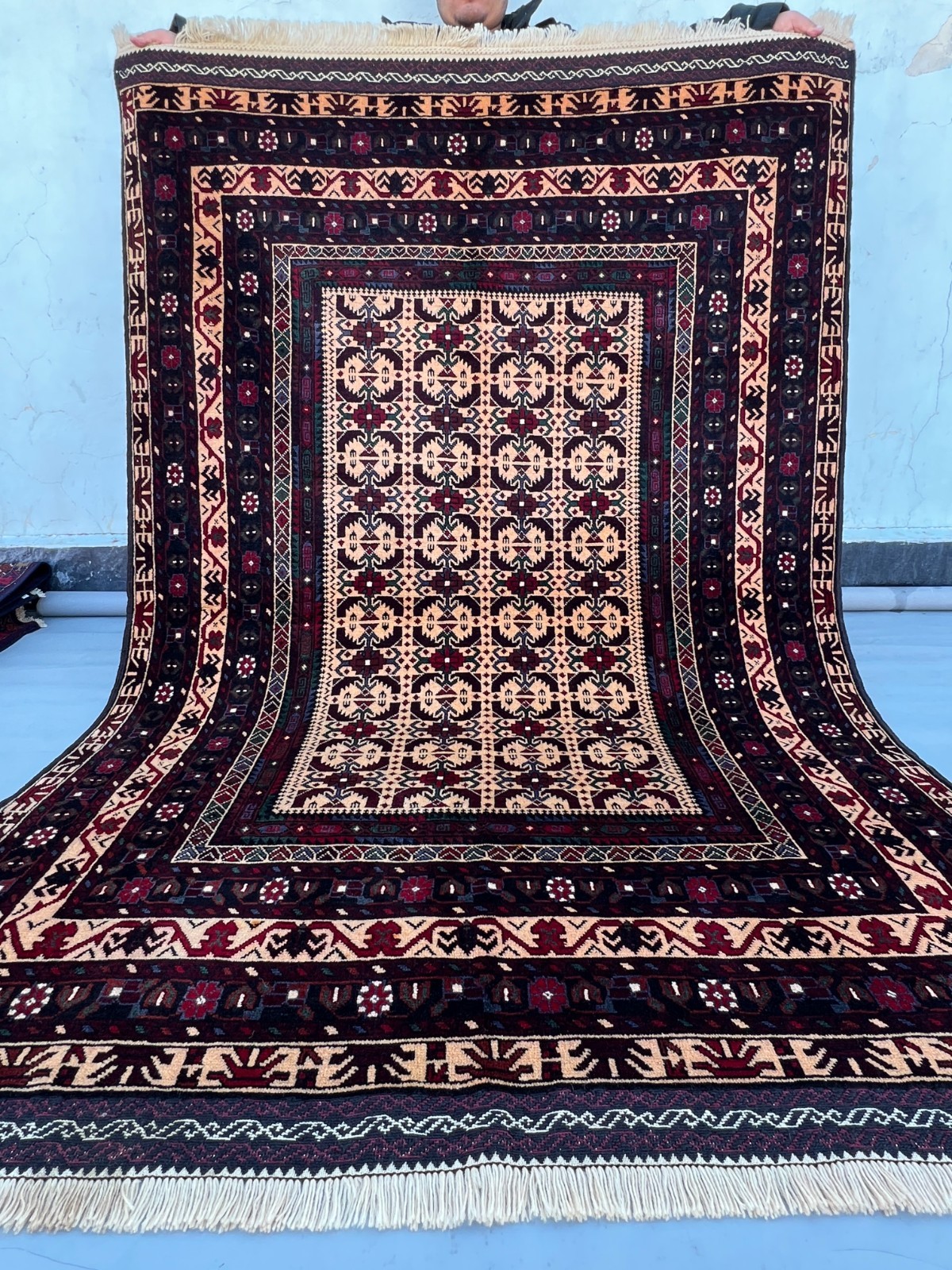 Vintage Natural Vegetable Dye Gorgeous Afghan Adreskan Nomadic Tribal Carpet gallery