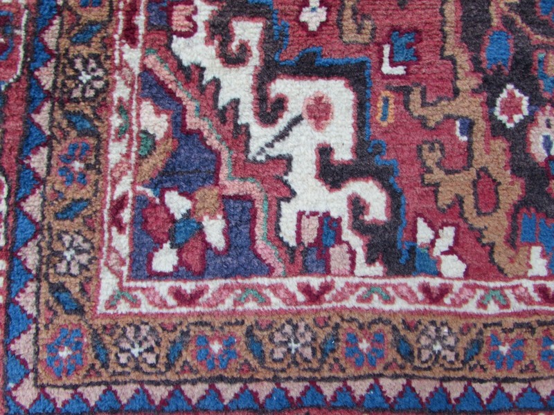 Fine Vintage Hand Made Traditional Oriental Wool Faded Blue Grey Rug 212x133cm gallery