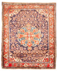 Traditional Vintage Hand-Knotted Area Rug 3’8″ x 4’6″ Oriental Wool Carpet