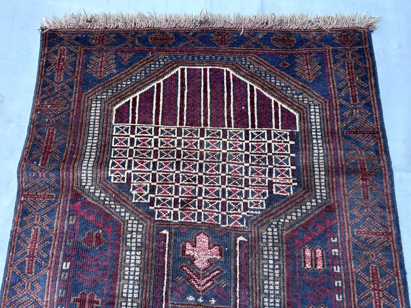Vintage Gorgeous Natural Vegetable Dye Afghan Zakani Nomad Tribal Prayer Carpet gallery