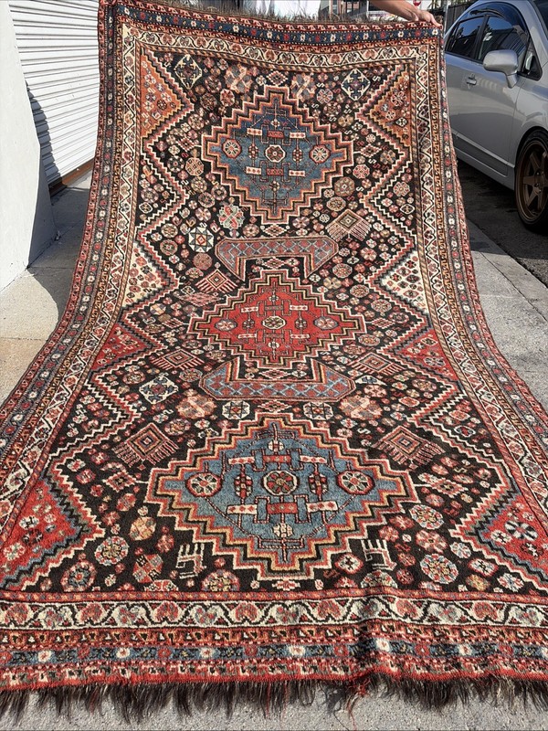 Auth: Antique Qasqai Nomadic Rug Outstanding Collectors Organic 6x10 gallery